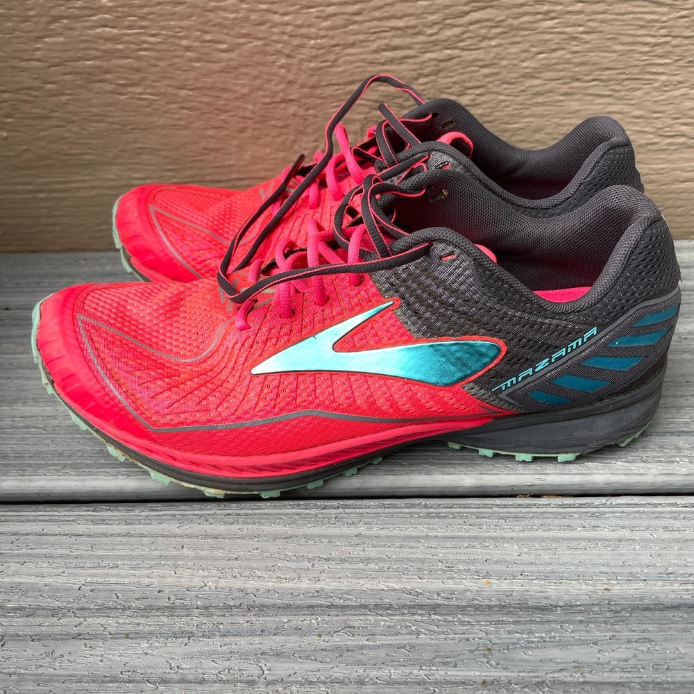 Brooks Mazama Trail Running Shoes Women's Sz 8.5 Pink Black Blue Trail Sneakers